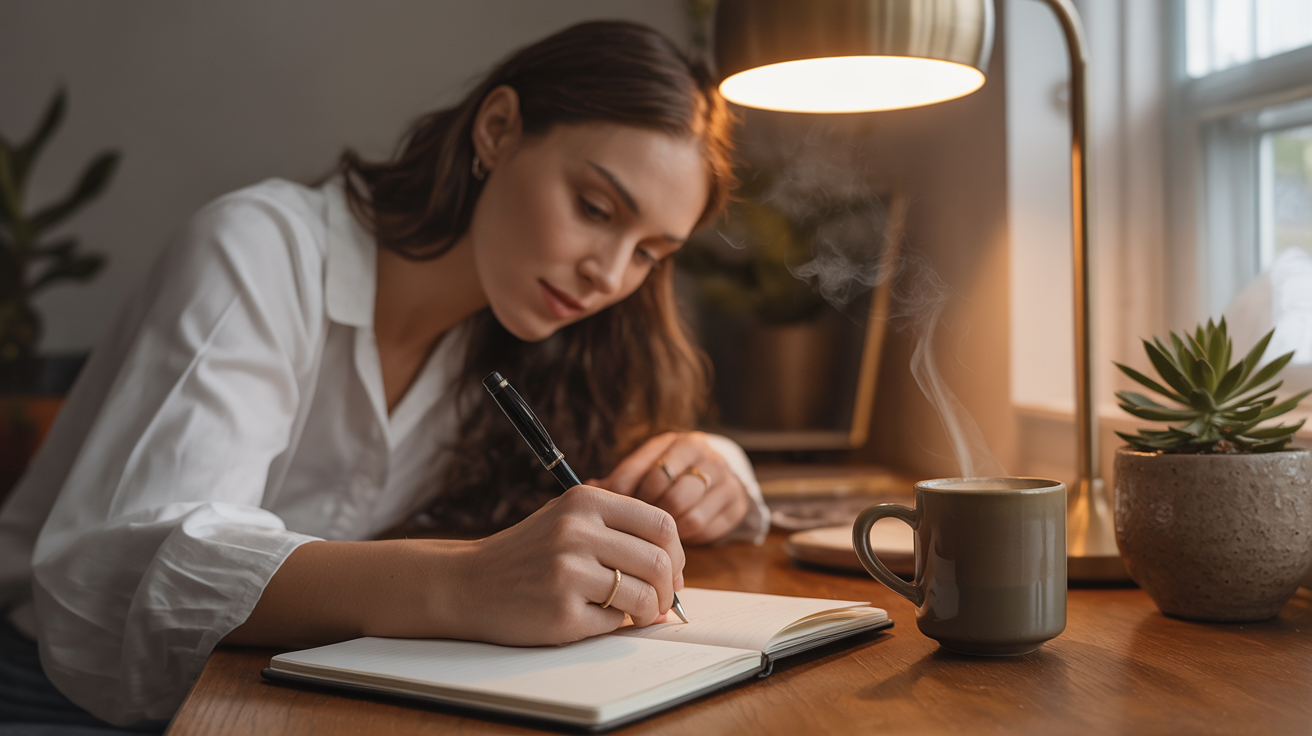 Writer crafting compelling About page that builds trust and sells