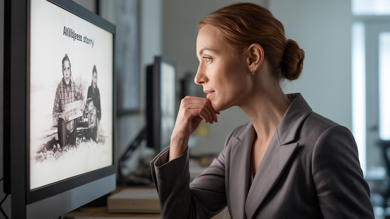 Writer crafting compelling case study that sells