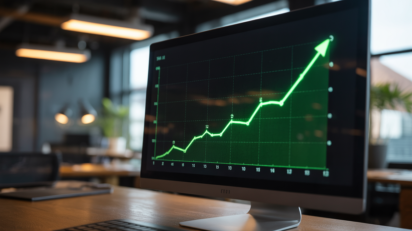Graph showing dramatic conversion rate improvement over time with key change points marked