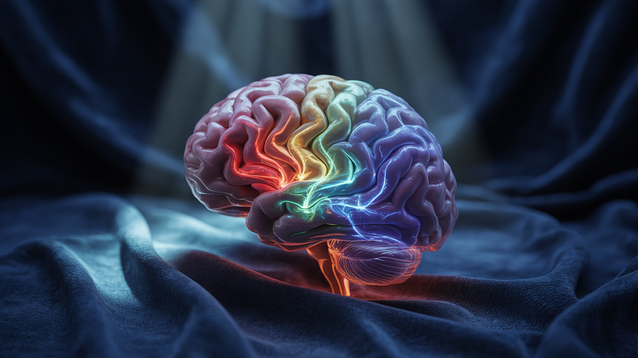 Four distinct emotional pathways in the brain lighting up to represent fear, desire, pride, and guilt as decision drivers