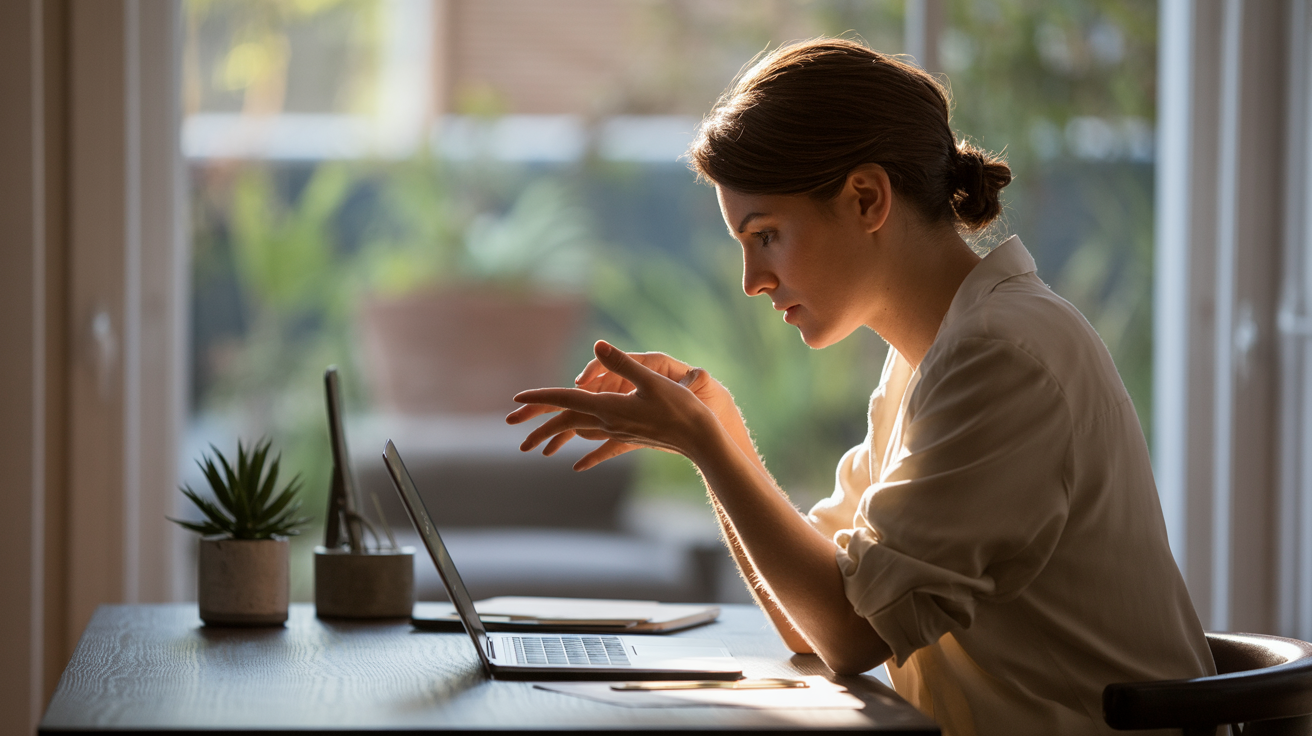 Writer crafting compelling blog post conclusion