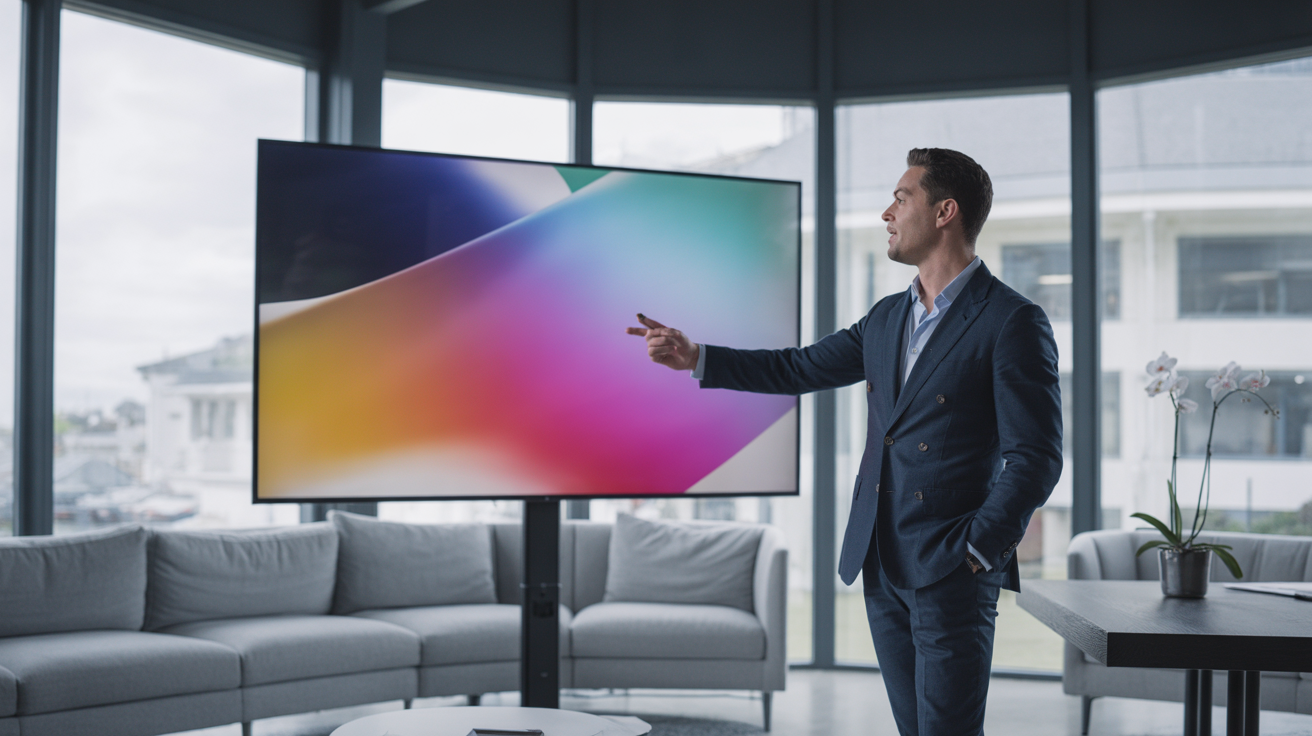 Graphic designer connecting with clients through content