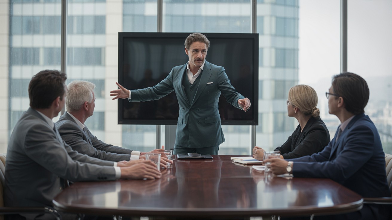 HR consultant connecting with business clients