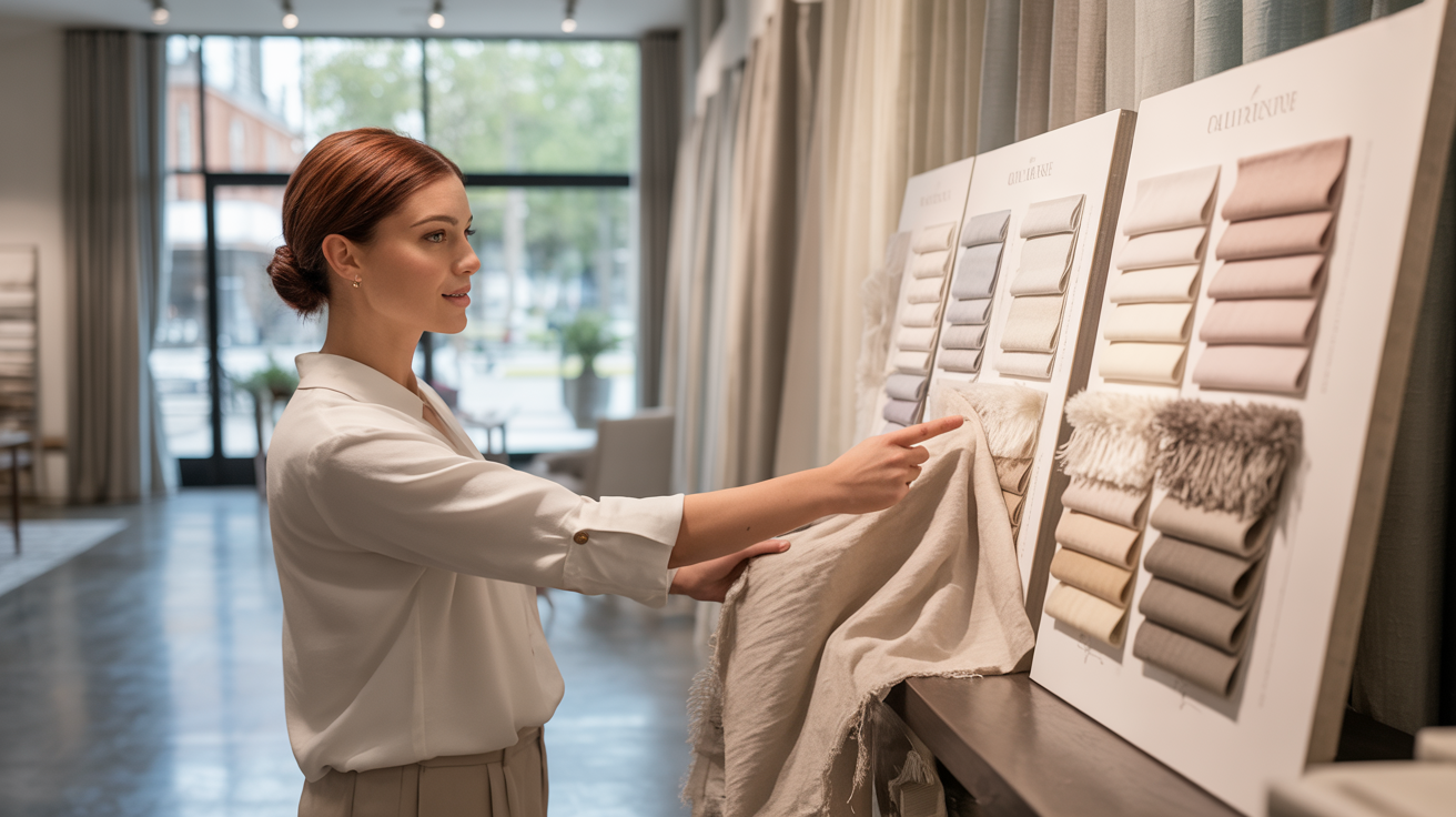 Interior designer building connection with client through design consultation