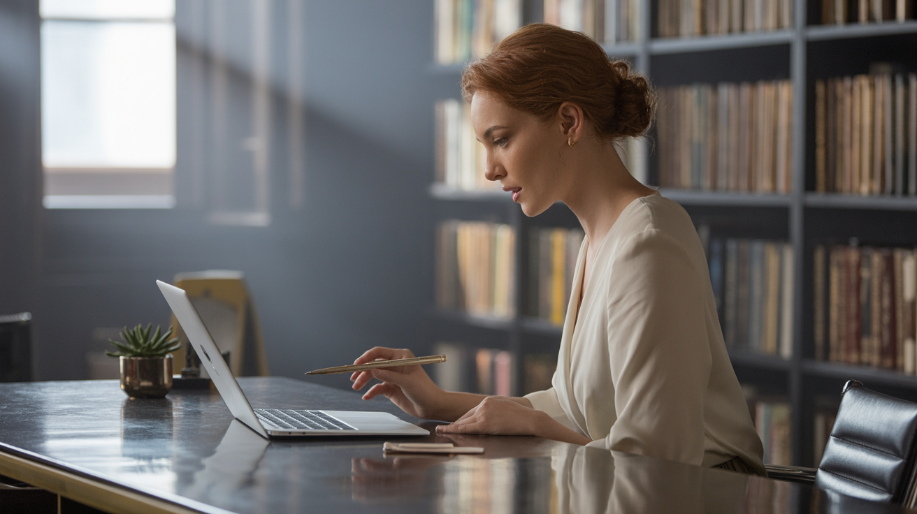 Writer crafting compelling blog introduction