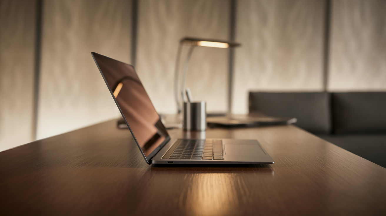 Professional writing LinkedIn post on laptop with engagement notifications and client inquiry messages