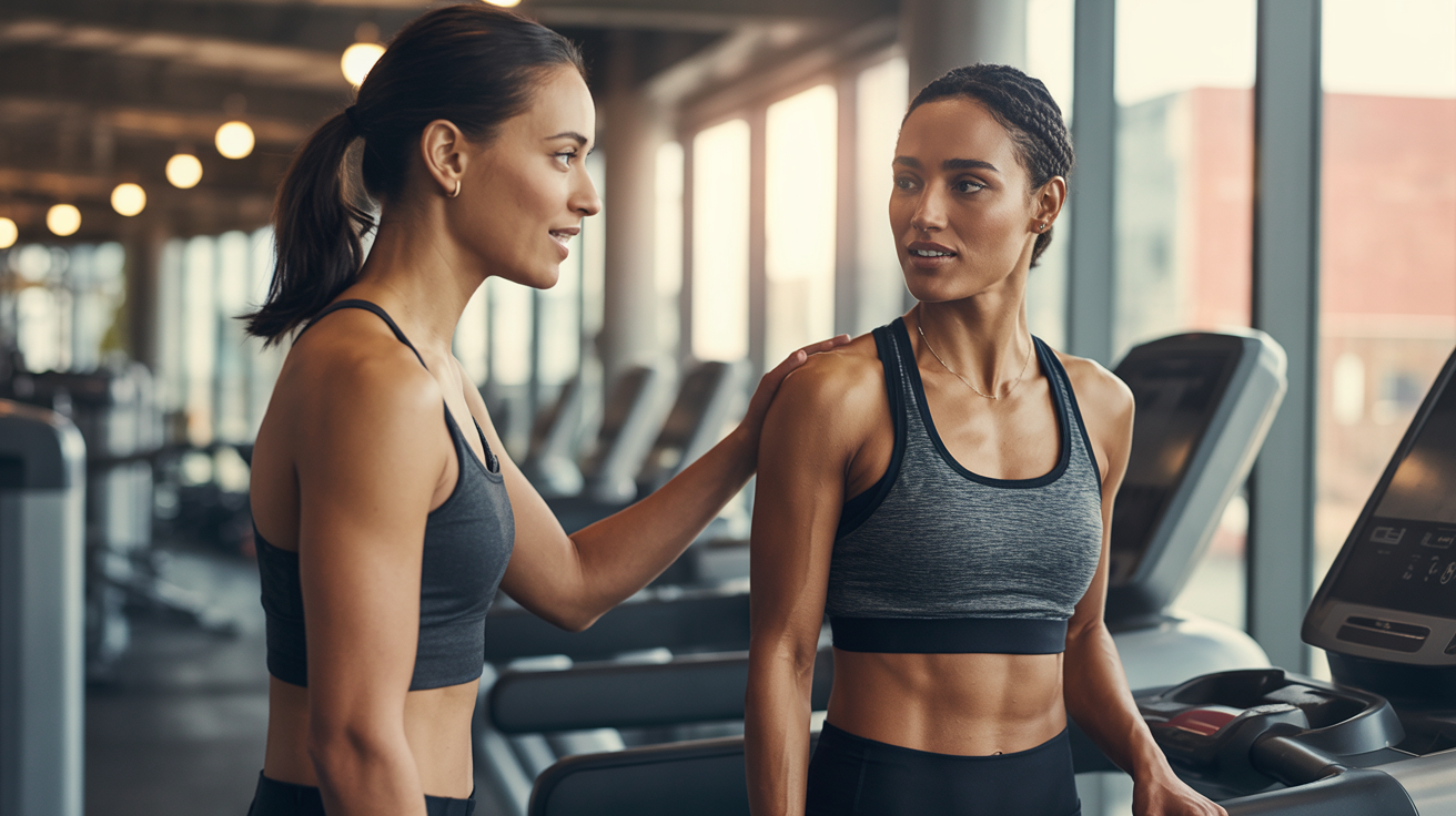 Personal trainer building trust with client through authentic communication