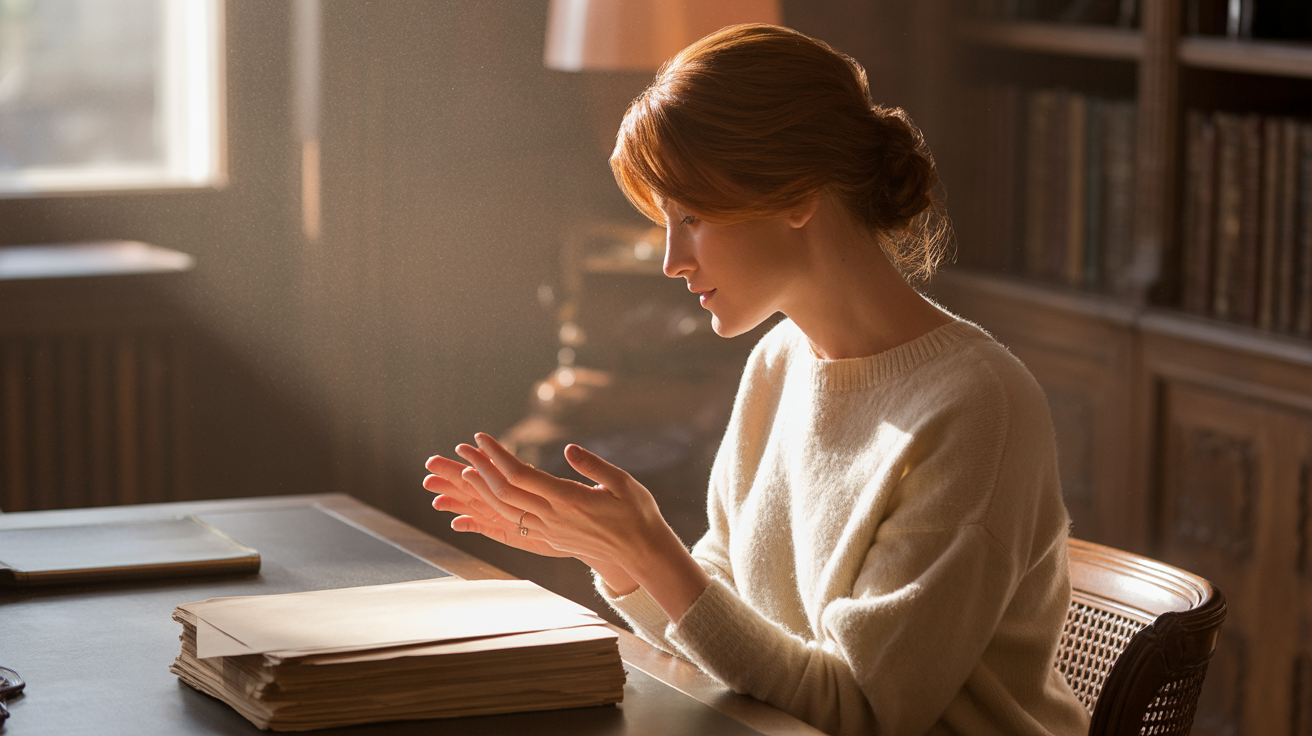 Writer customizing template to match their unique voice, transformation from generic to personal