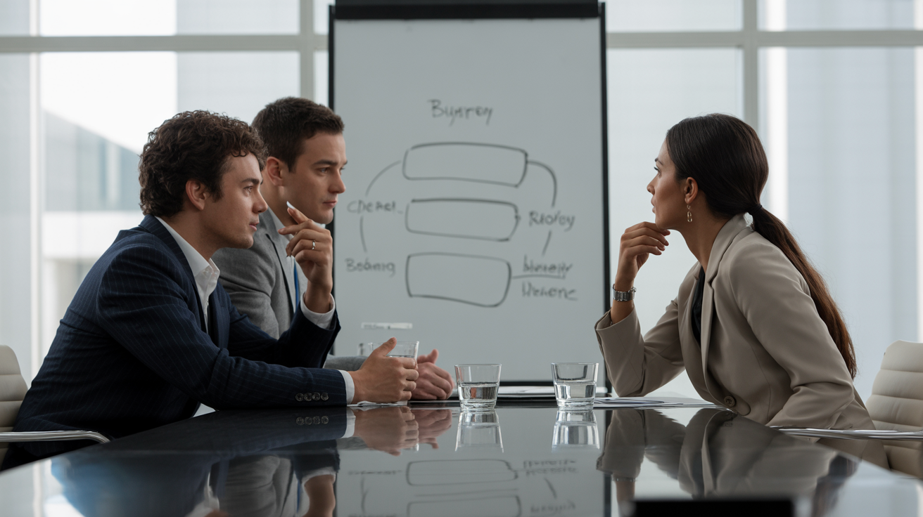 B2B marketer planning content strategy with templates