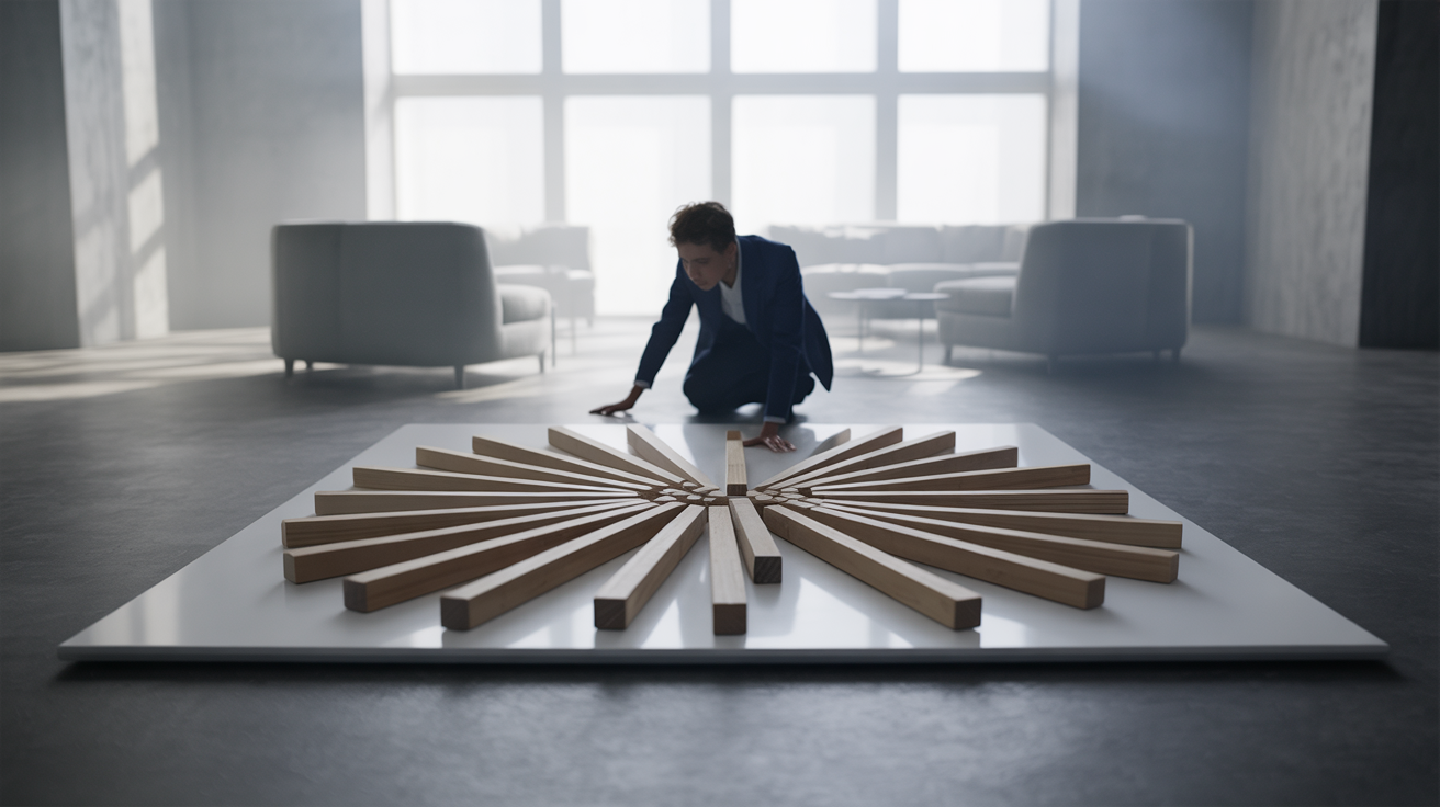 Consultant planning blog content strategy with templates