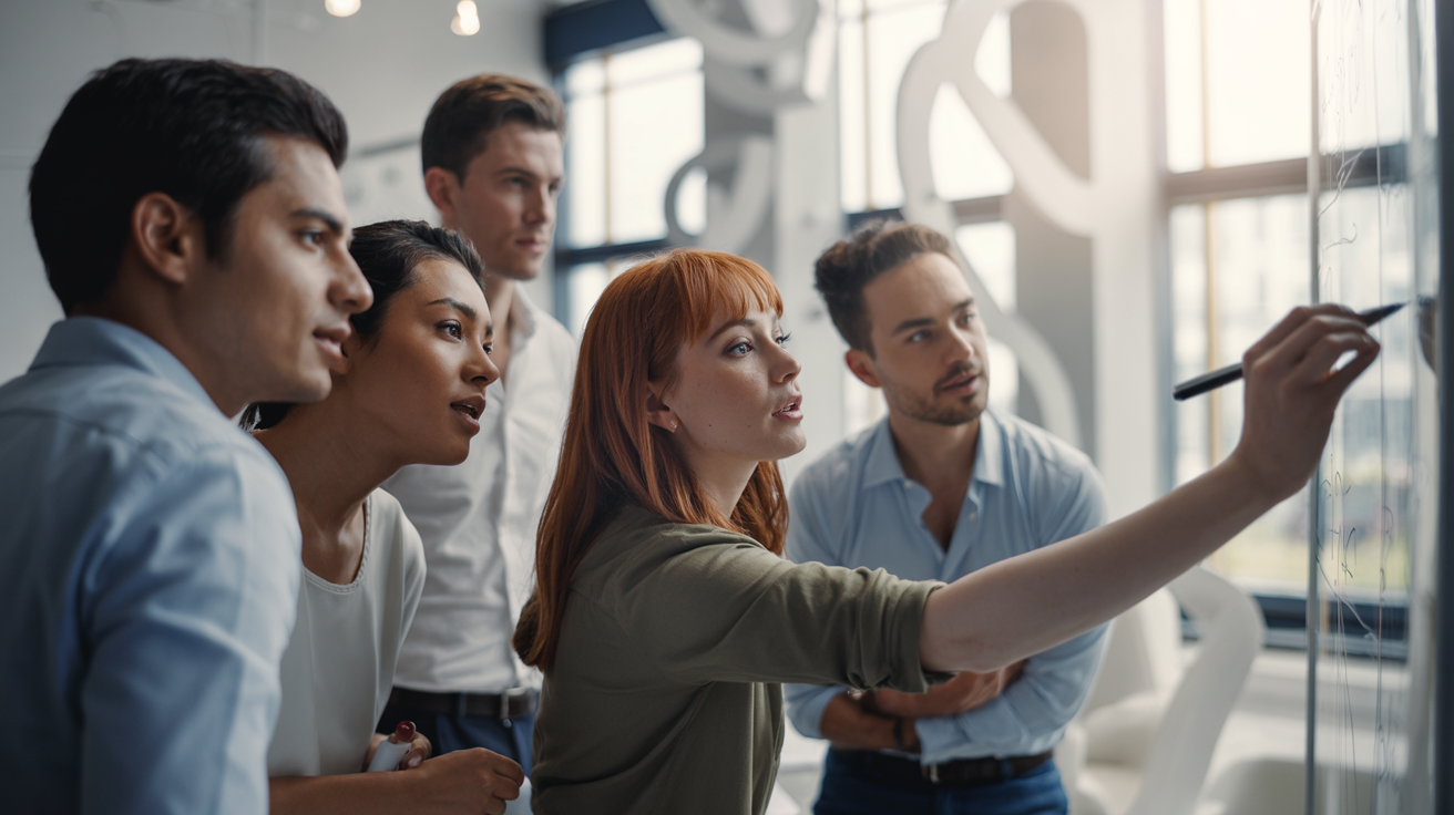 SaaS marketer planning blog content strategy with templates