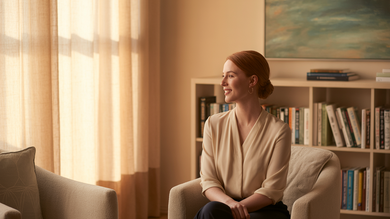 Therapist connecting with potential clients through content