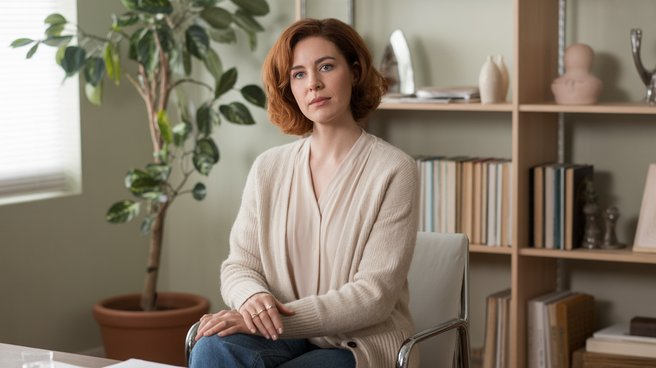 Therapist creating connection through authentic communication