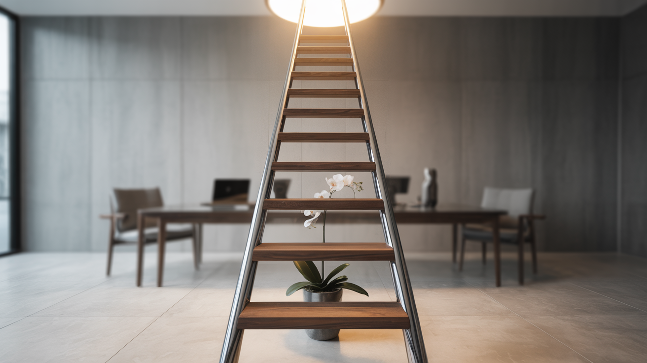 Trust ladder showing progression from attention through transaction