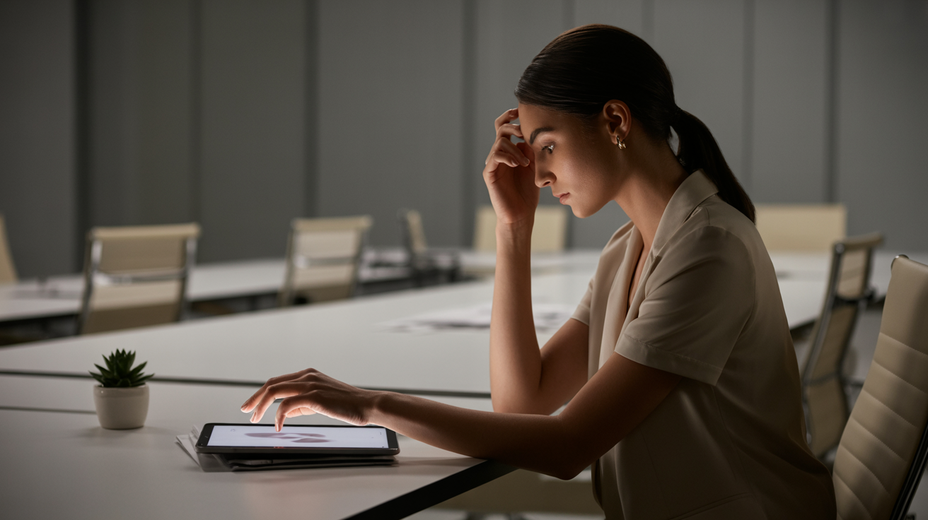 Overused countdown timer ignored by skeptical consumer, fake urgency fatigue visualization