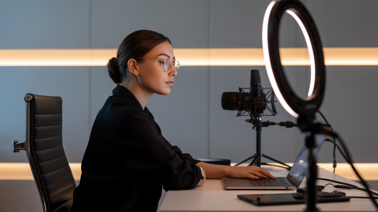 YouTuber creating content for multiple platforms